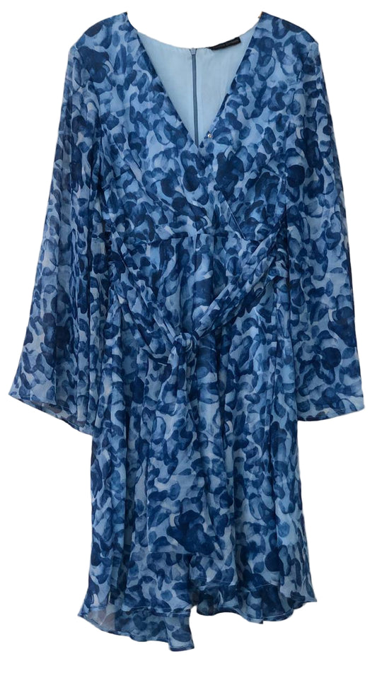 Blue patterned dress