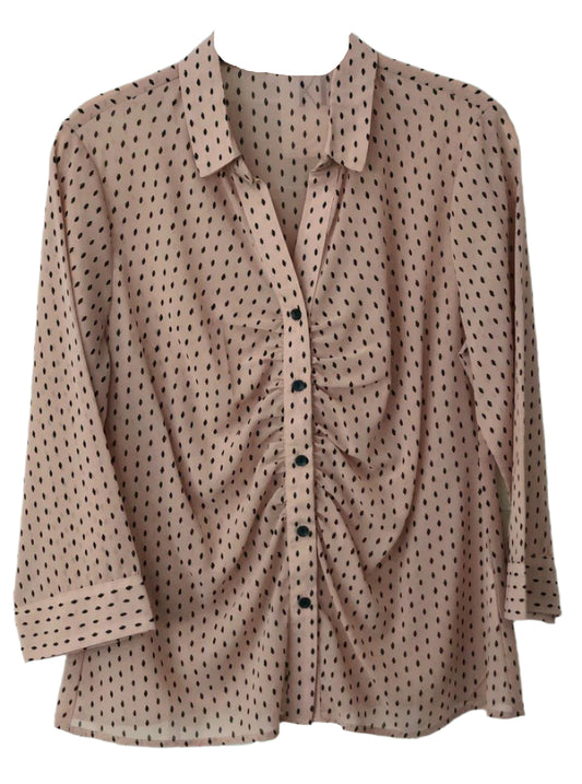 Pink polka dot blouse
