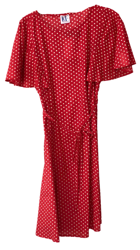Red polka dot dress