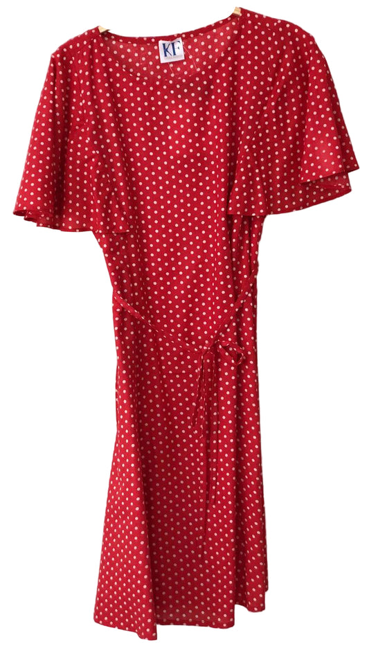 Red polka dot dress