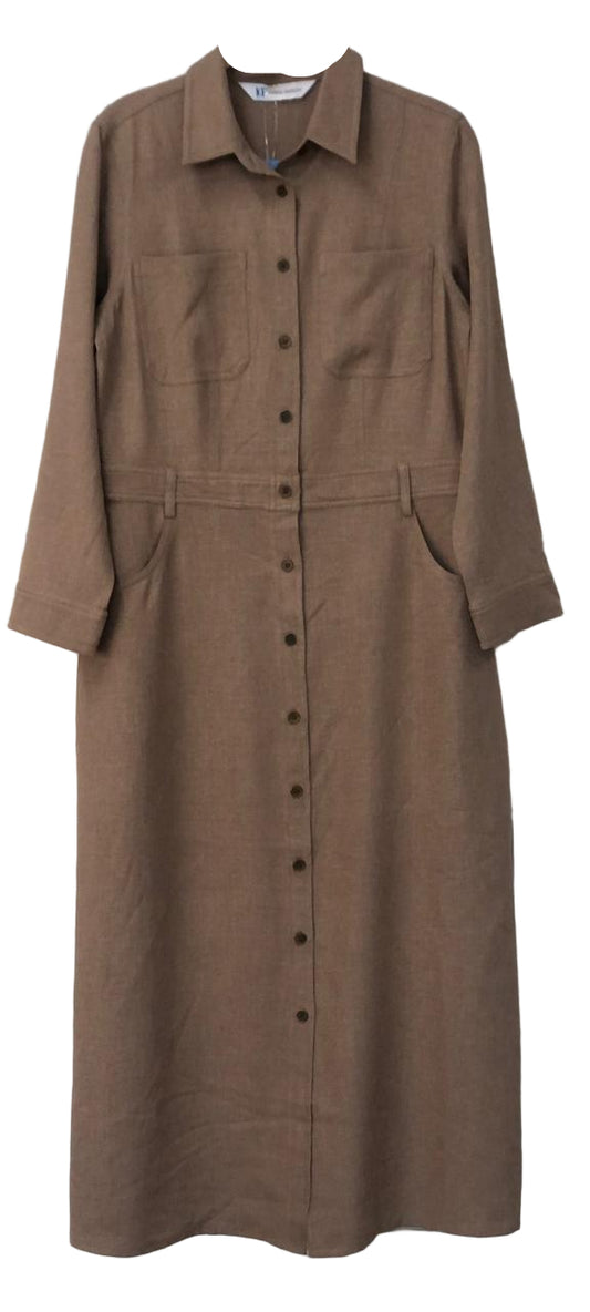 Brown dress with button details