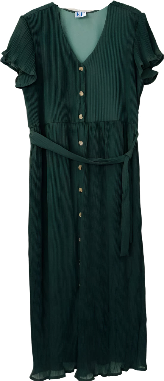 Green Dress with Buttons