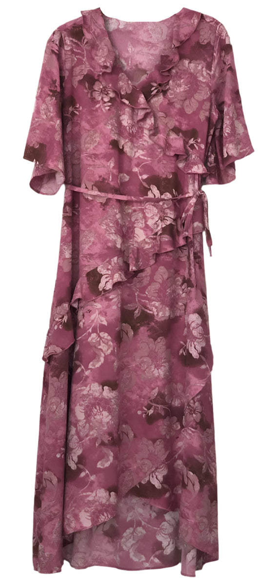 Floral Dress with Tie- Belt