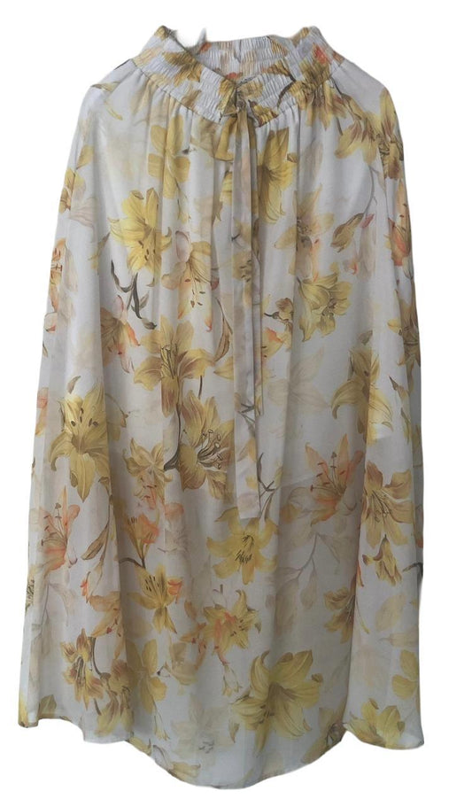 White floral skirt