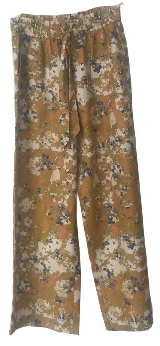 Trouser brown floral