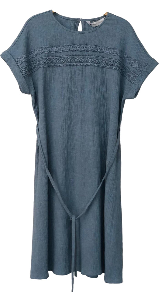 Blue dress with lace details