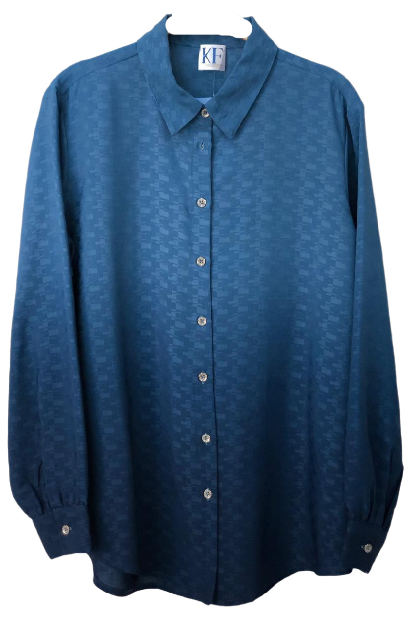 Blue patterned shirt