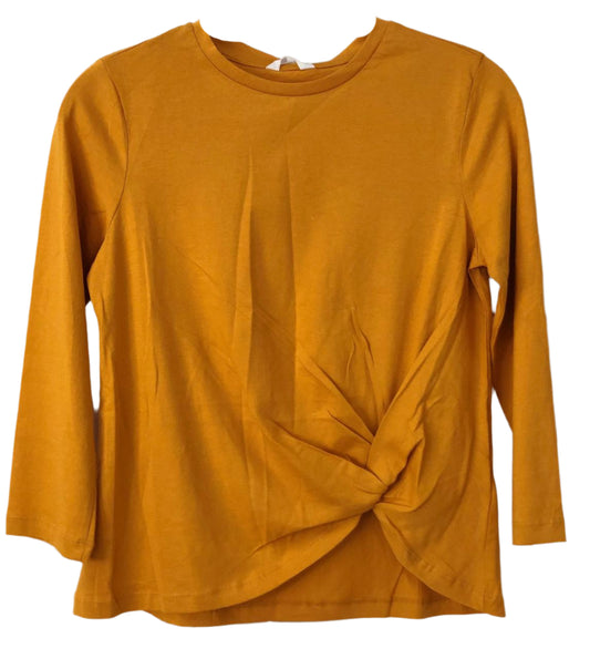 Mustard yellow long-sleeve top