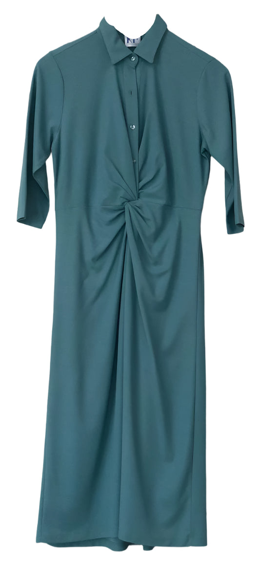 Teal Dress with a Knot Detail