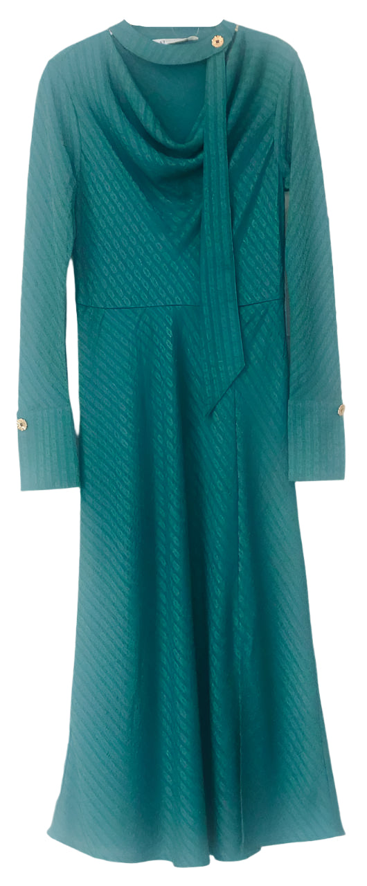 Teal Dress with a Hood