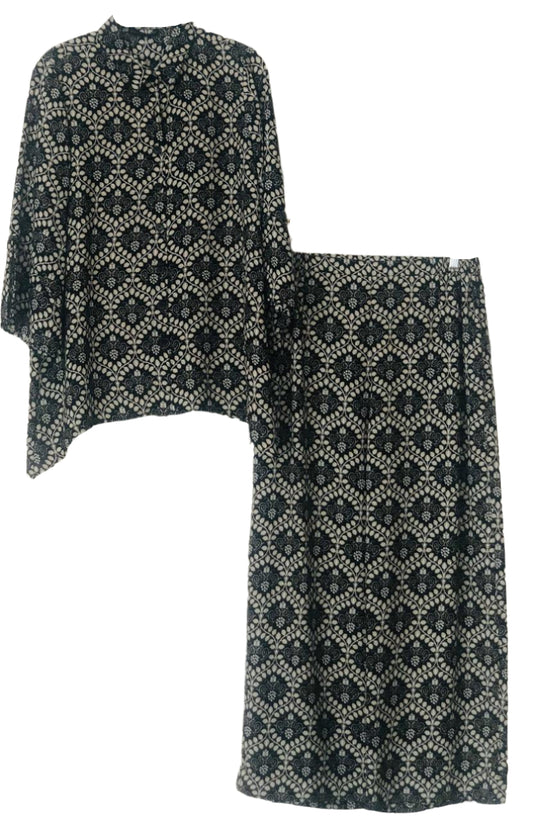 Co-ord set Black and white patterned outfit
