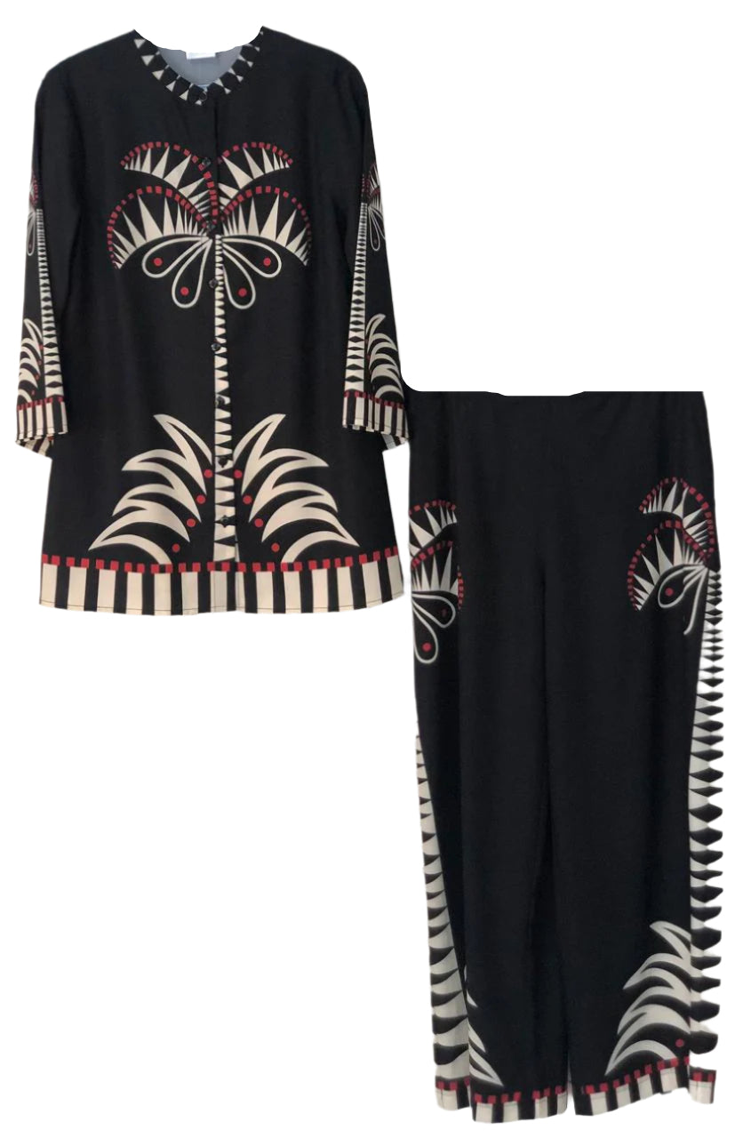 Black outfit with zebra pattern ( Co-Ord Set )