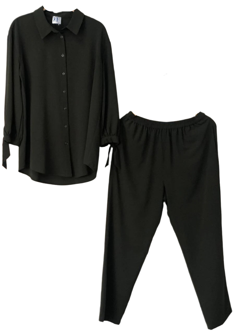 Co-ord Black shirt and black pants