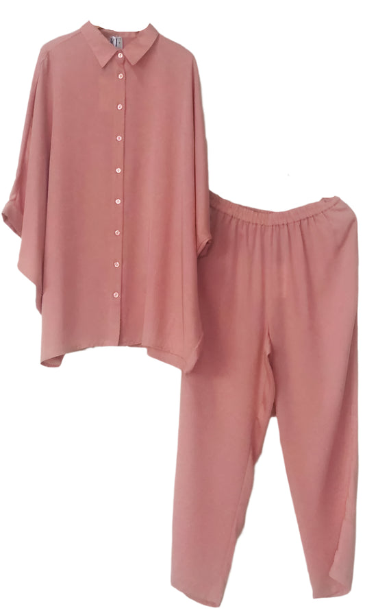Pink shirt and pants set