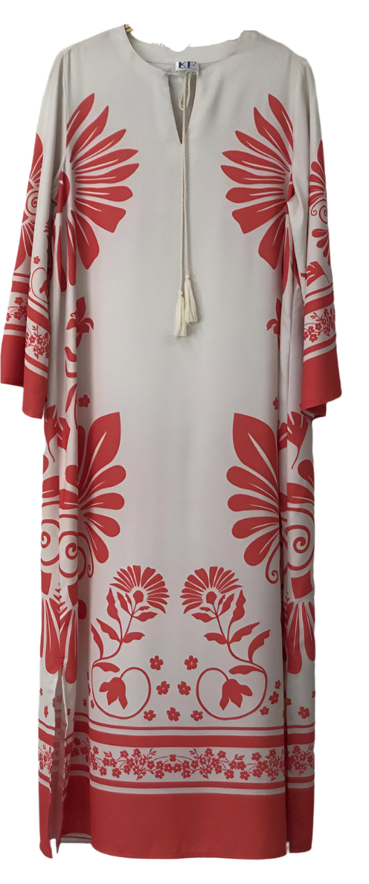 Red Floral Patterned Dress