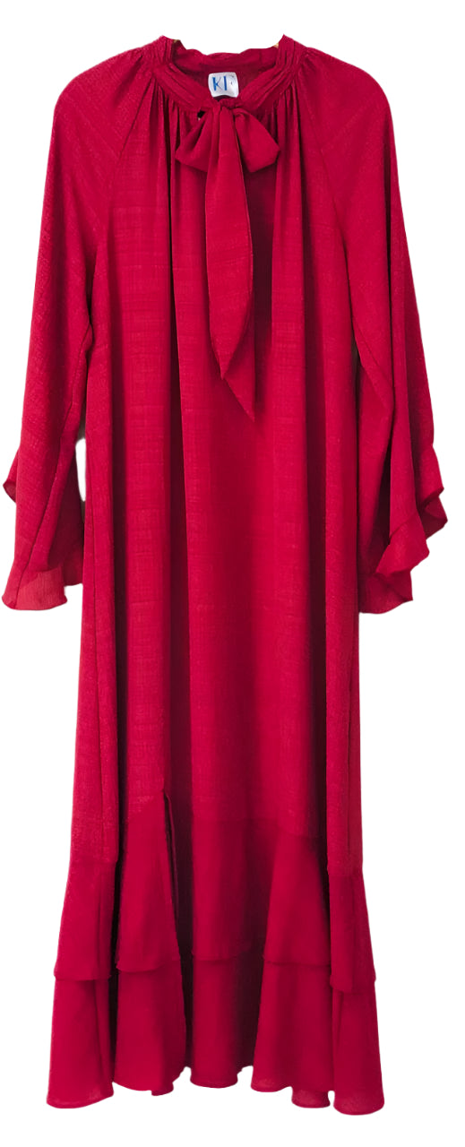 Red dress with a bow