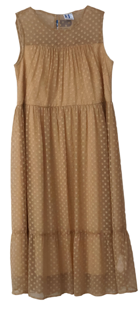 Brown dress with a subtle pattern
