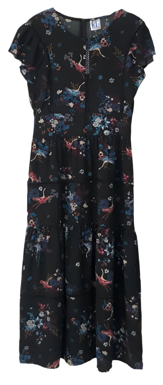 Black floral dress