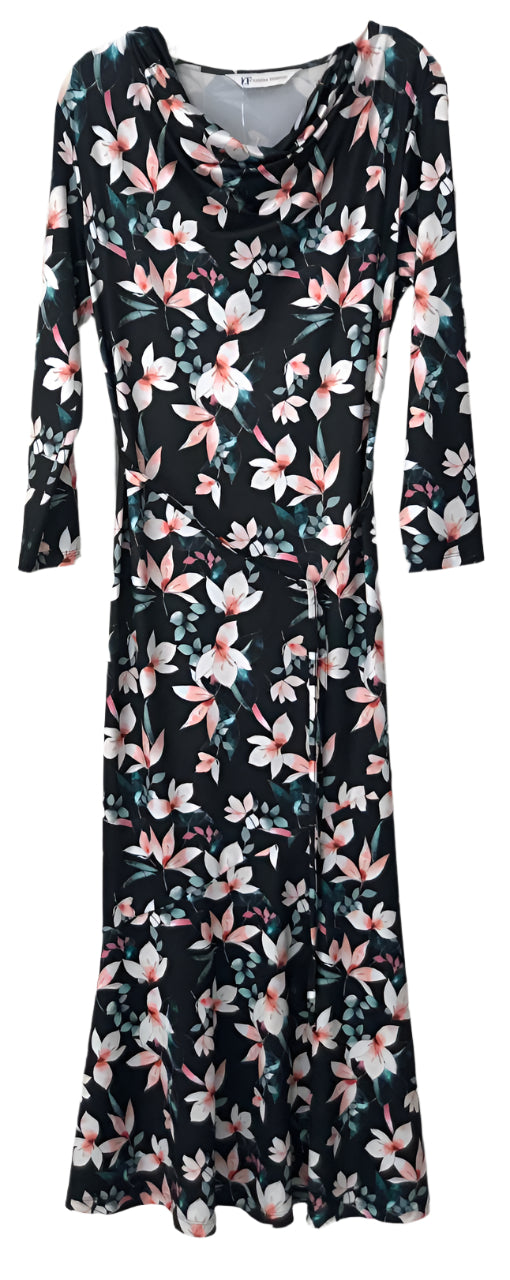 Floral dress with long sleeves