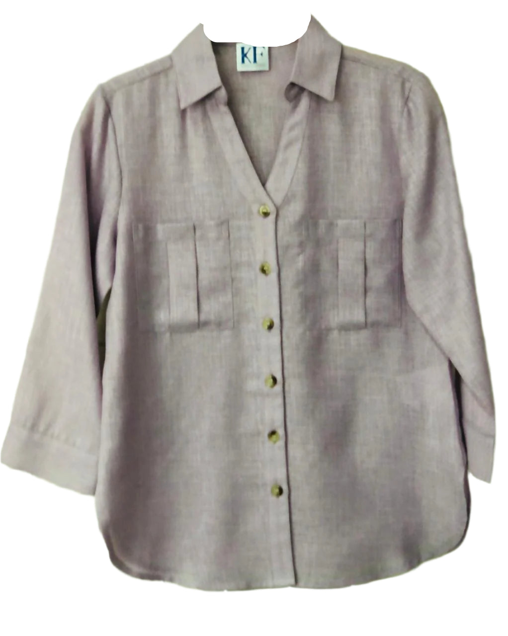 Brown button-up shirt on