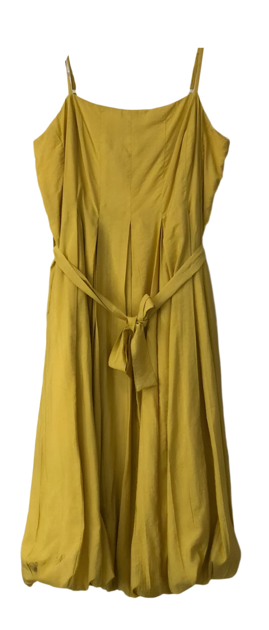 Mustard yellow dress with thin straps