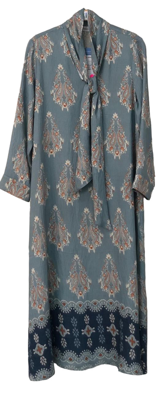 Blue patterned dress