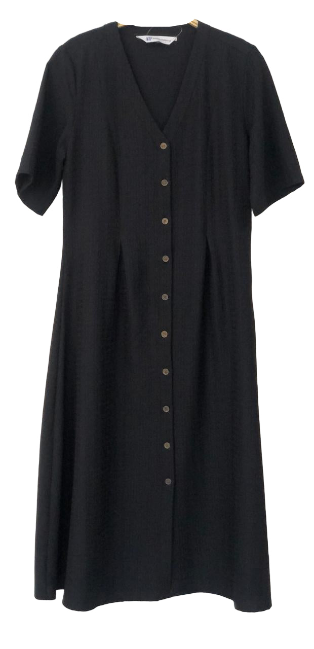 Black dress with buttons