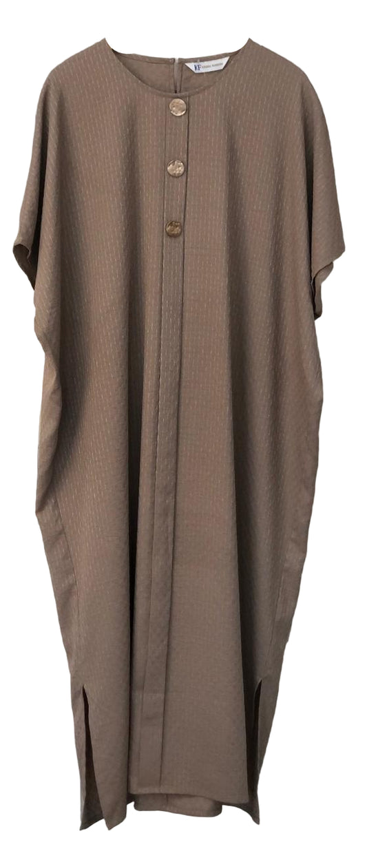 Abaya-Brown dress with buttons