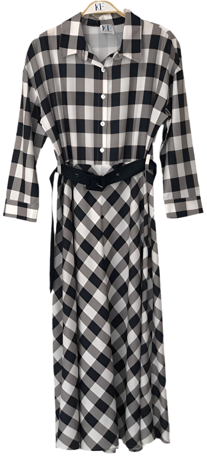 Black and White Checkered Dress
