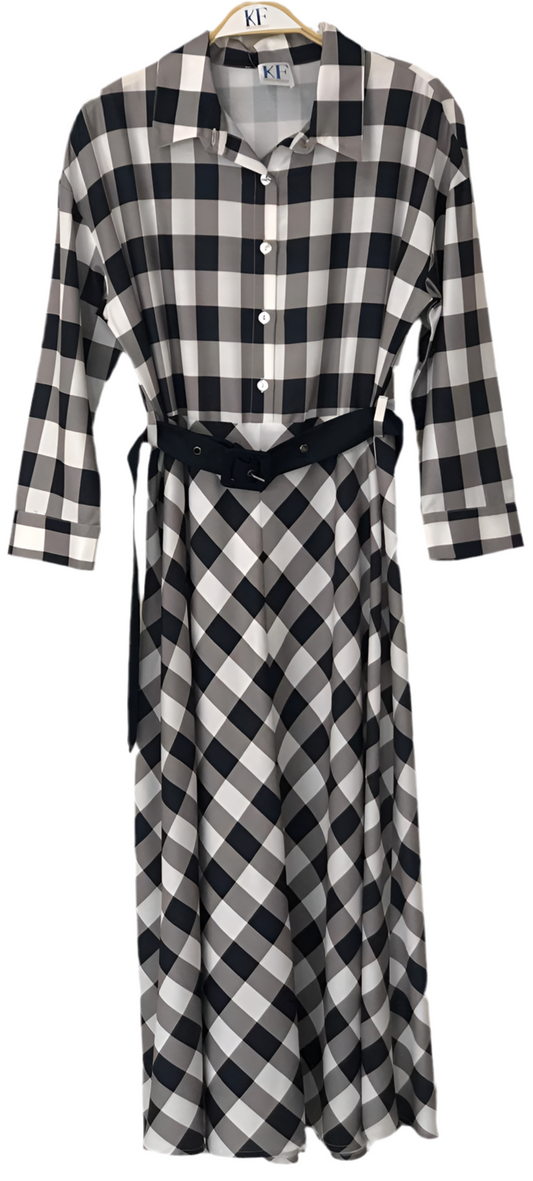 Black and White Checkered Dress