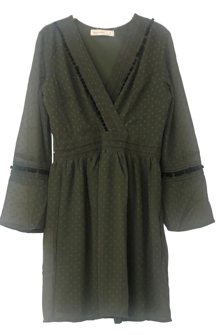 Green Dress with bell Sleeves