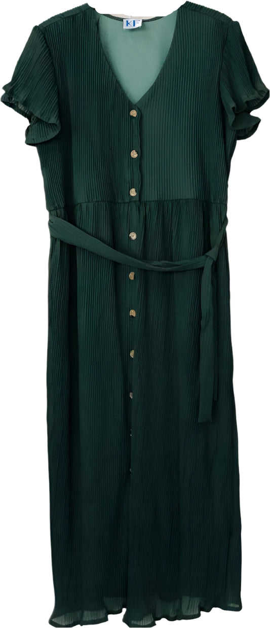 Green Dress with Buttons