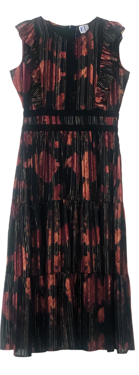 Black and Red Patterned Dress