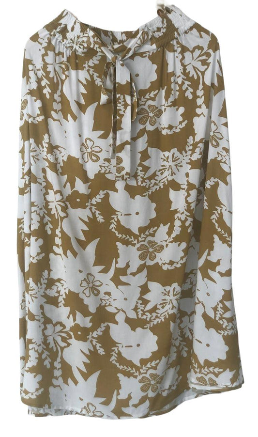 Yellow floral skirt