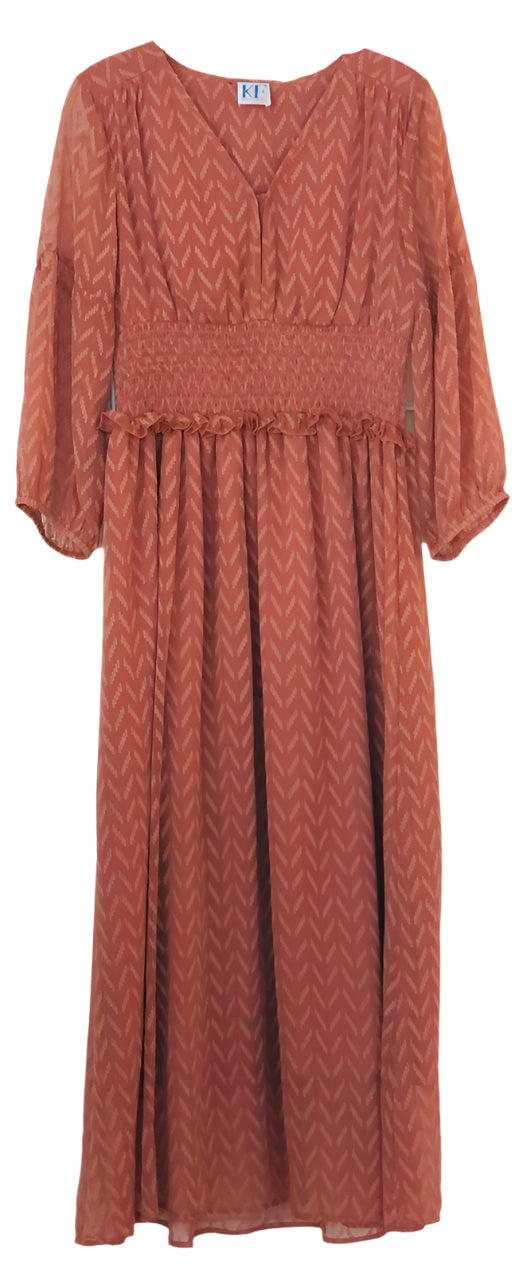 V- Neck Long Dress