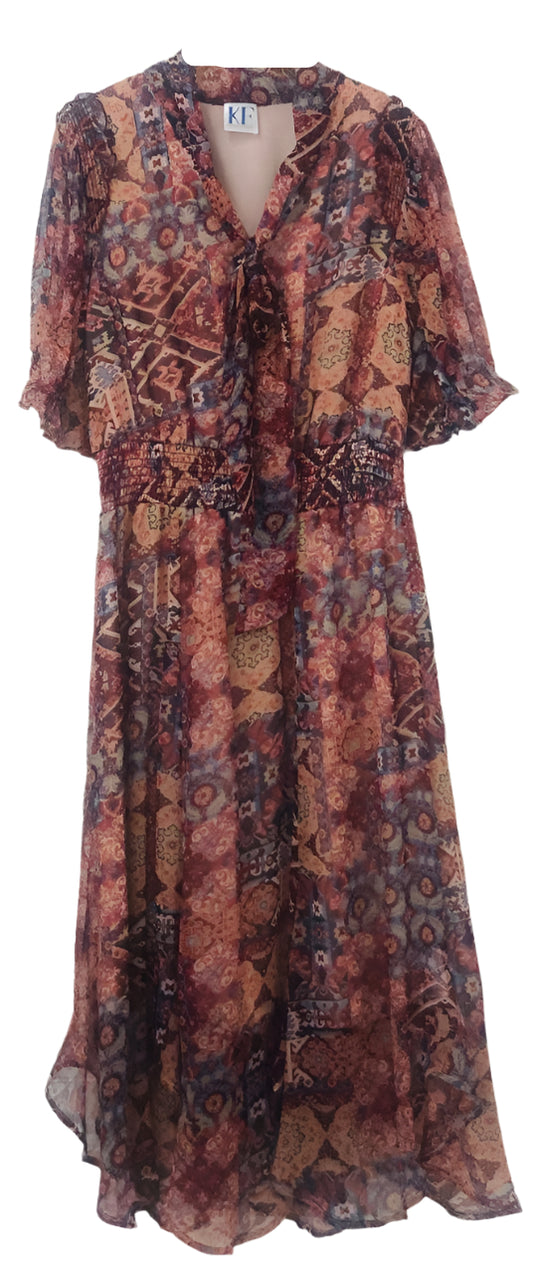 Fitted V-Neck Dress