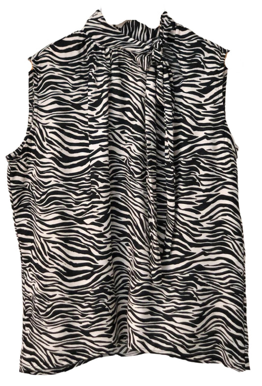 Zebra pattern sleeveless top