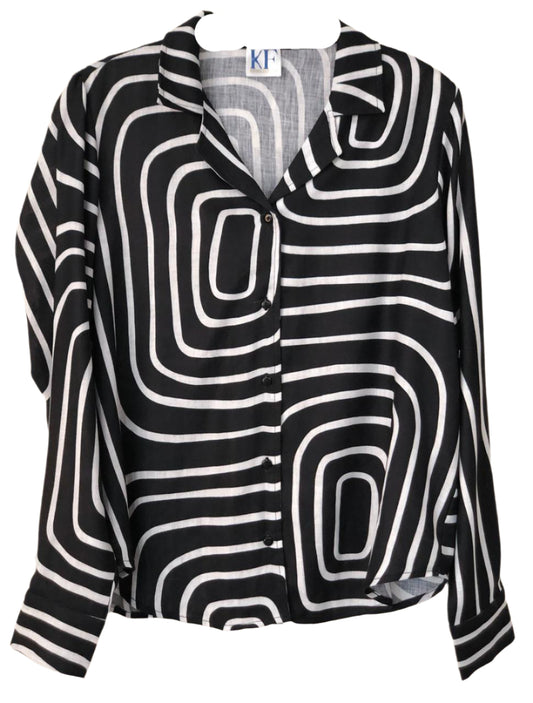 Black and white patterned shirt