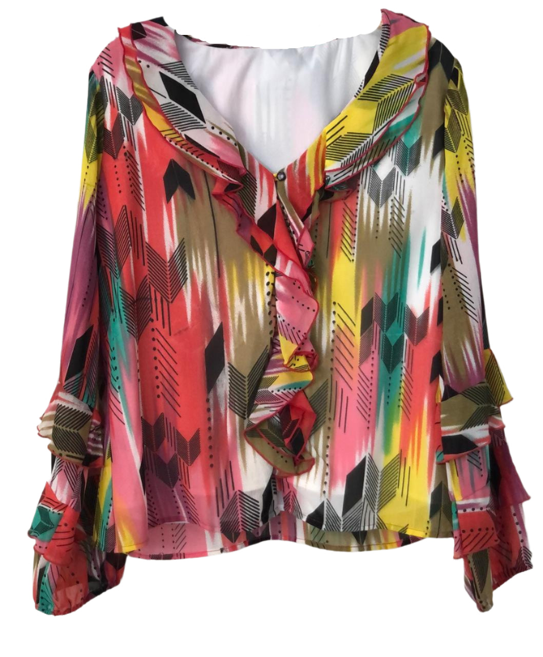 Colorful patterned blouse