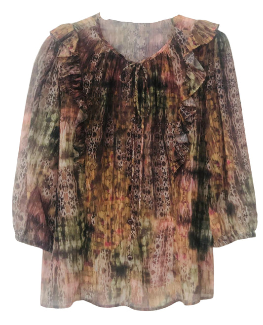 Multicolored Patterned Blouse