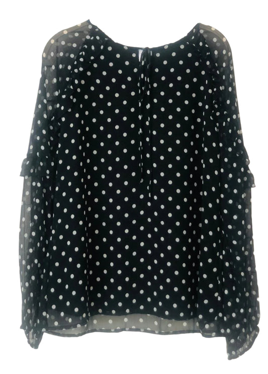 Black Blouse with White Polka Dot