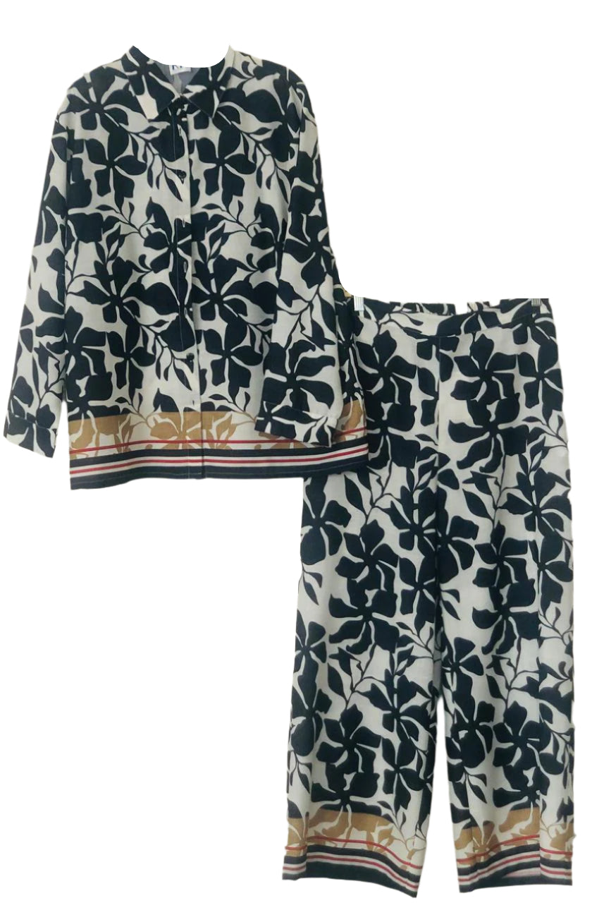 Co-ord set Floral patterned shirt and pants set