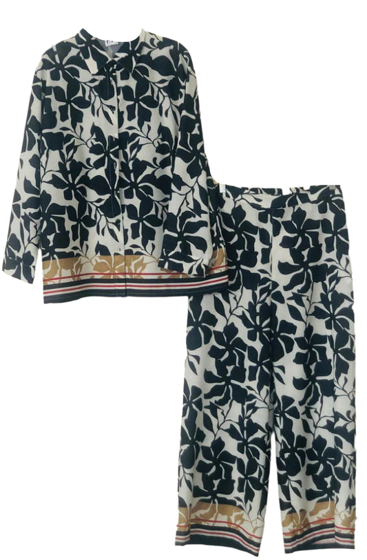 Co-ord set Floral patterned shirt and pants set