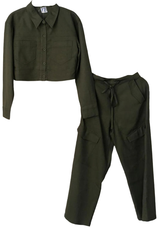 Green shirt and pants set