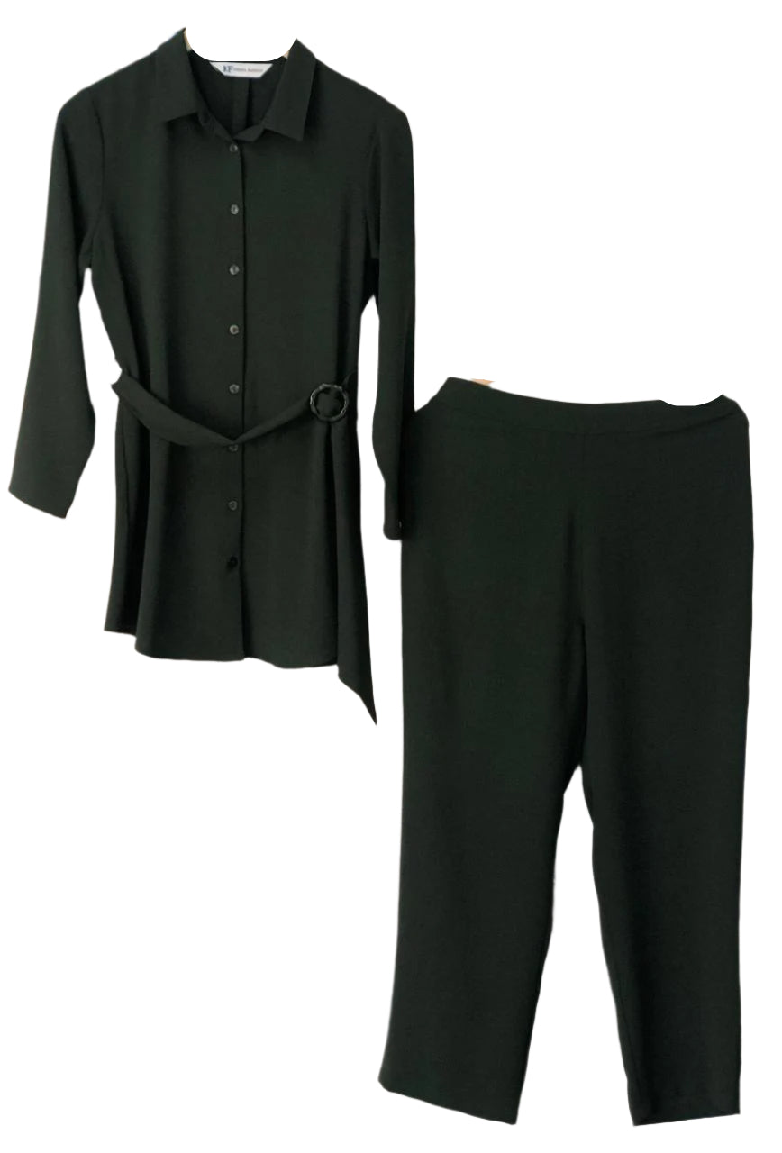 Black shirt and pants set