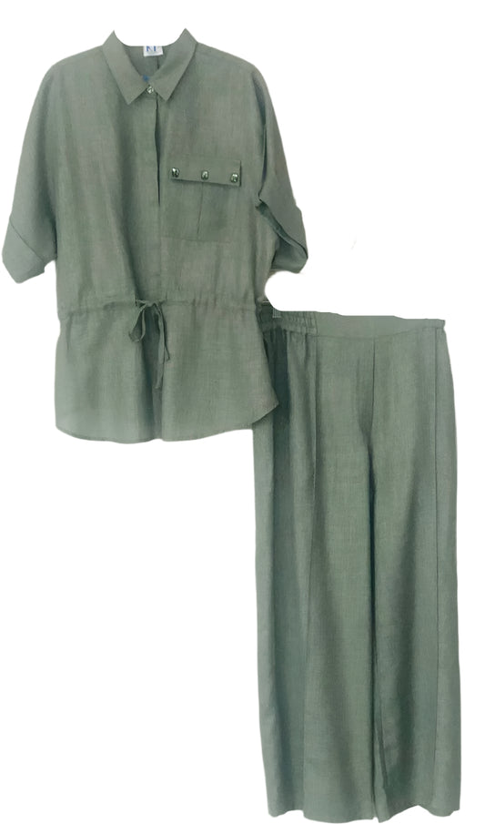 Green shirt and pants set