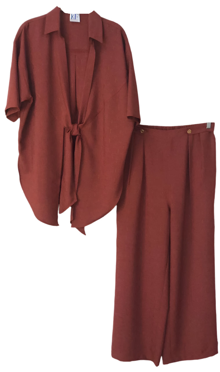 Brown shirt and pants set ( Co-Ord Set )