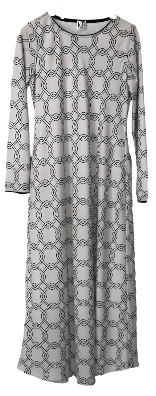 Long Dress with Geometric Pattern