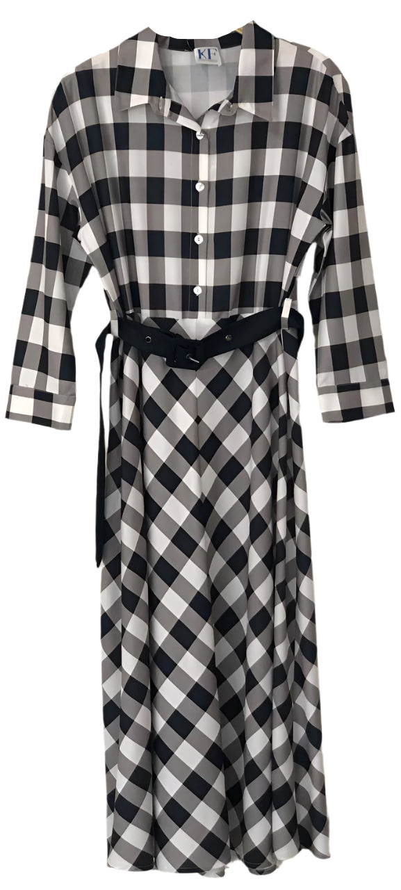 Black and White Checkered Dress