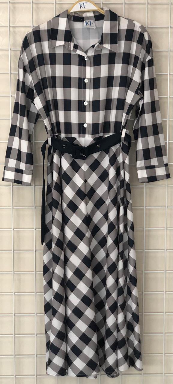 Black and White Checkered Dress